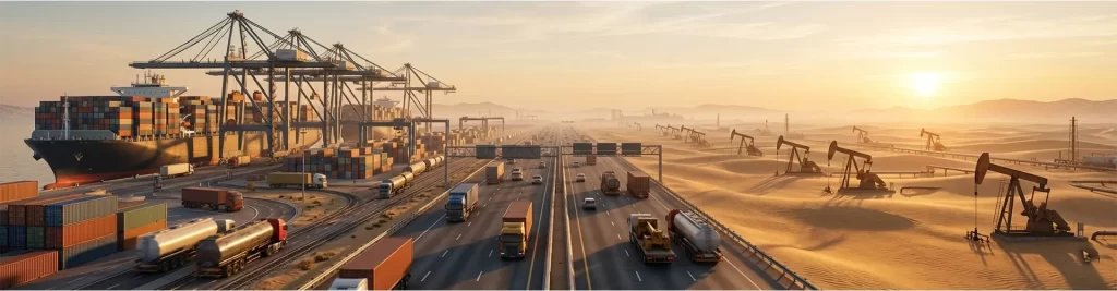 Export & Logistics from UAE to Saudi Arabia Export & Logistics from UAE to Saudi Arabia