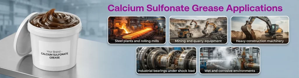 Calcium sulfonate grease applications