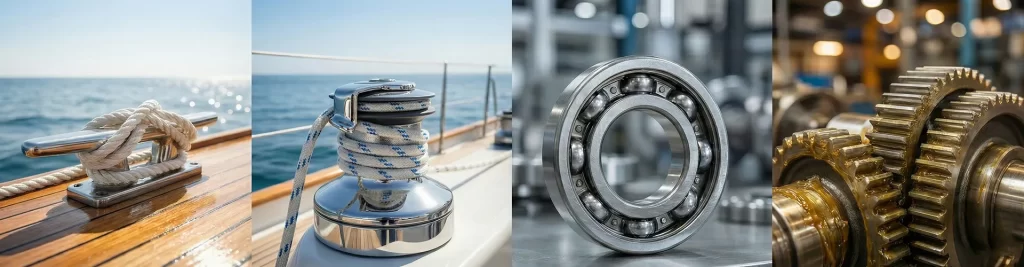 Marine parts where calcium sulfonate grease is a preferred choice