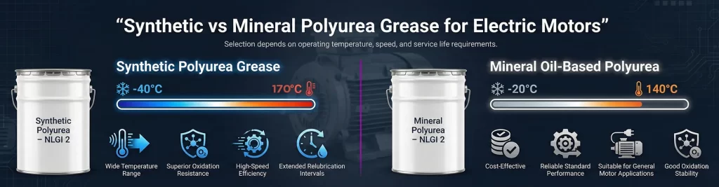 Synthetic vs Mineral polyurea grease Synthetic vs Mineral polyurea grease