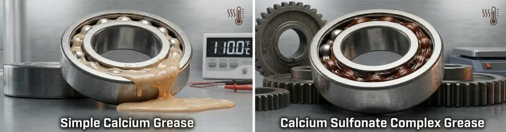High temperature stability of calcium sulfonate complex grease