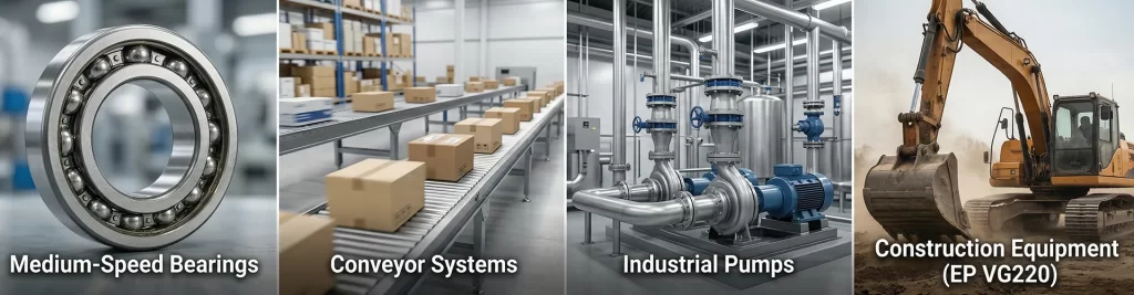 Where VG220 grease performs best Where VG220 grease performs best