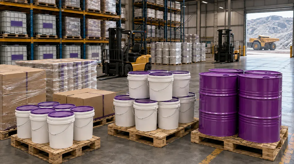 Bulk grease supply prepared for industrial mining customers